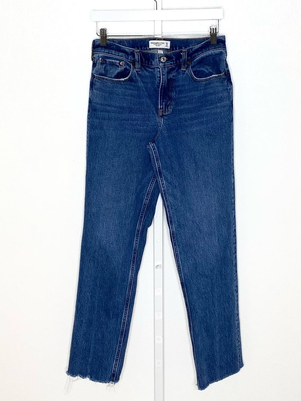 Abercrombie & Fitch | Dark-Wash Curve Love The ‘90s Straight Mid-Rise Jeans 28/6